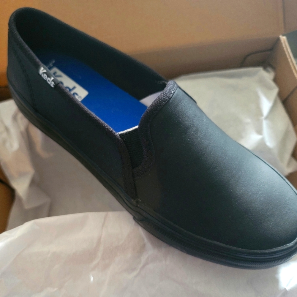 Keds Double Decker Leather Slip On Sneakers